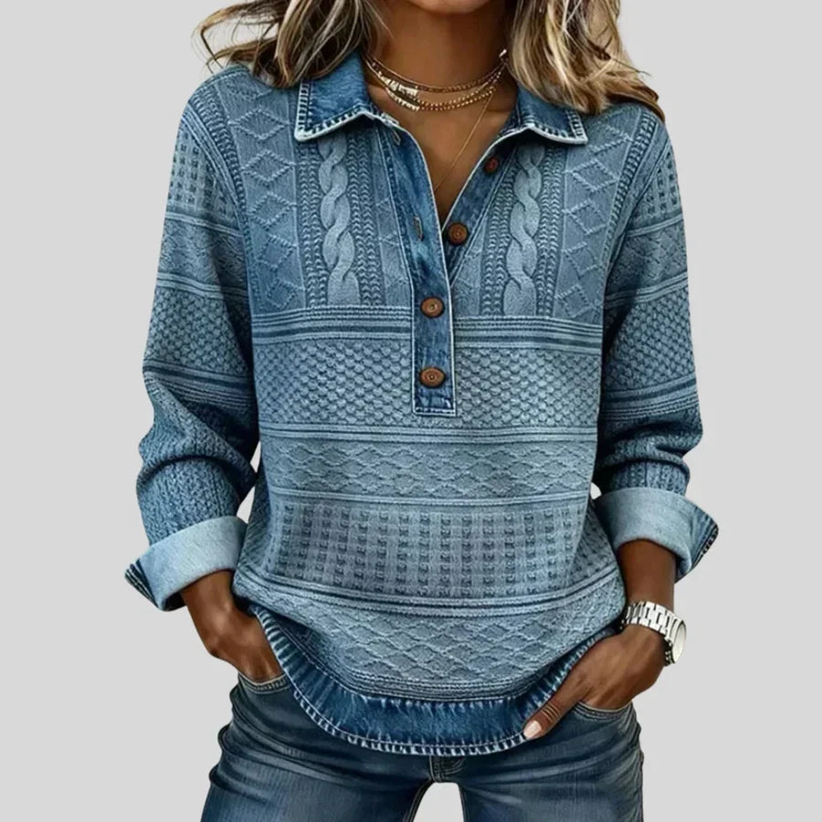 Azalea | Cable-Knit Collared Sweater