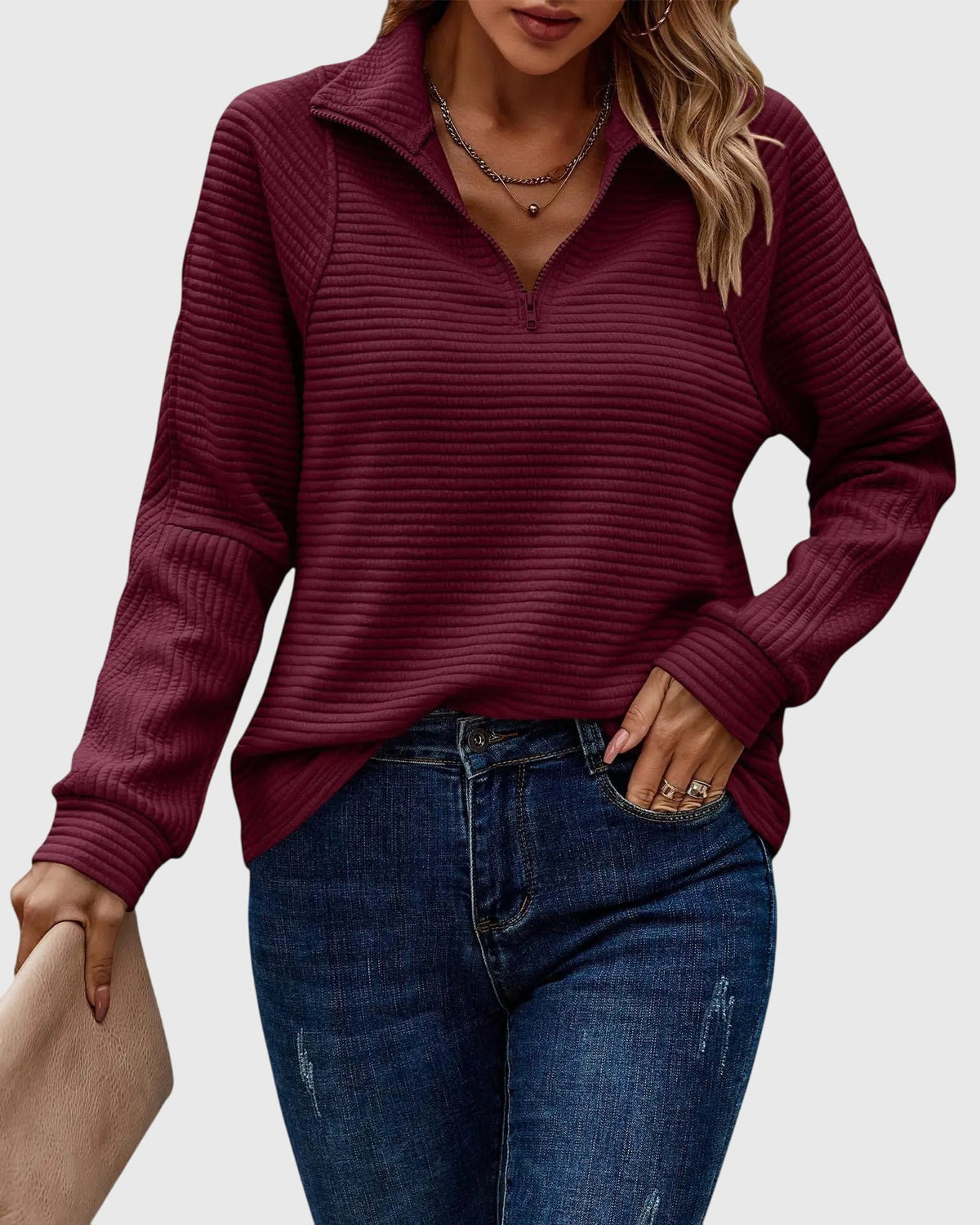 Molly | Half-Zip Knit Sweater
