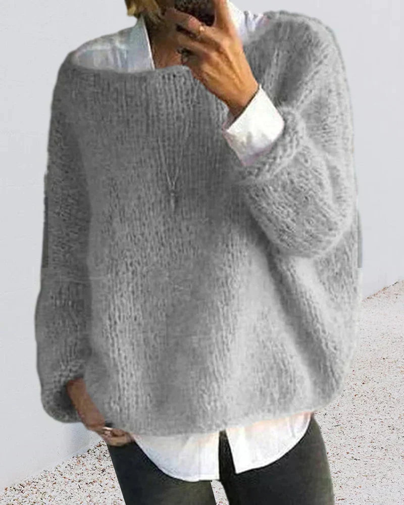 Kerry | Fluffy Boat Neck Sweater