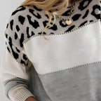 Charmaine | Leopard Accent Knit Sweater