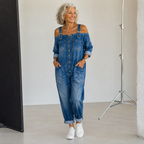 Sophia | Off Shoulder Denim Jumpsuit