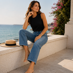 Aberjean™ | Retro Cropped Straight Jeans