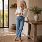 Aberjean™ | Retro Cropped Straight Jeans