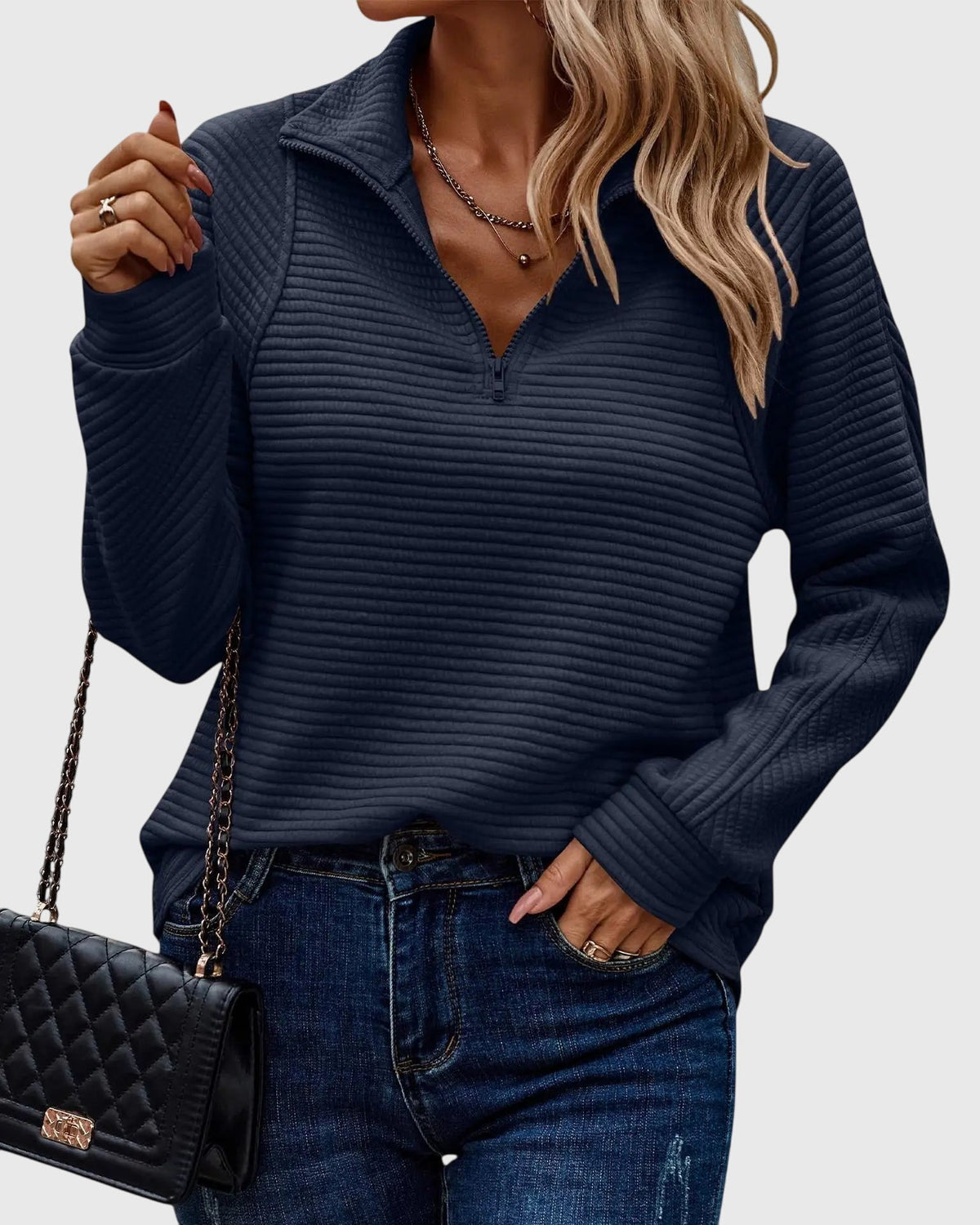 Molly | Half-Zip Knit Sweater