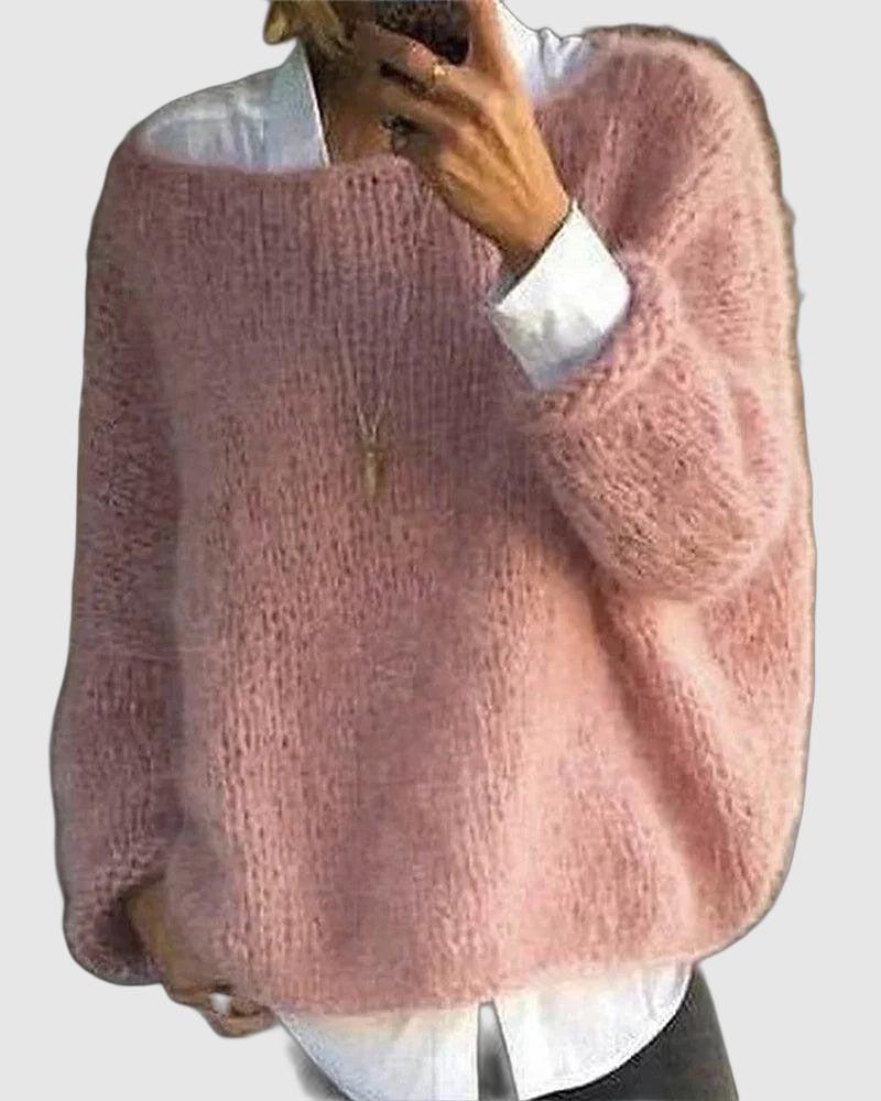 Kerry | Fluffy Boat Neck Sweater