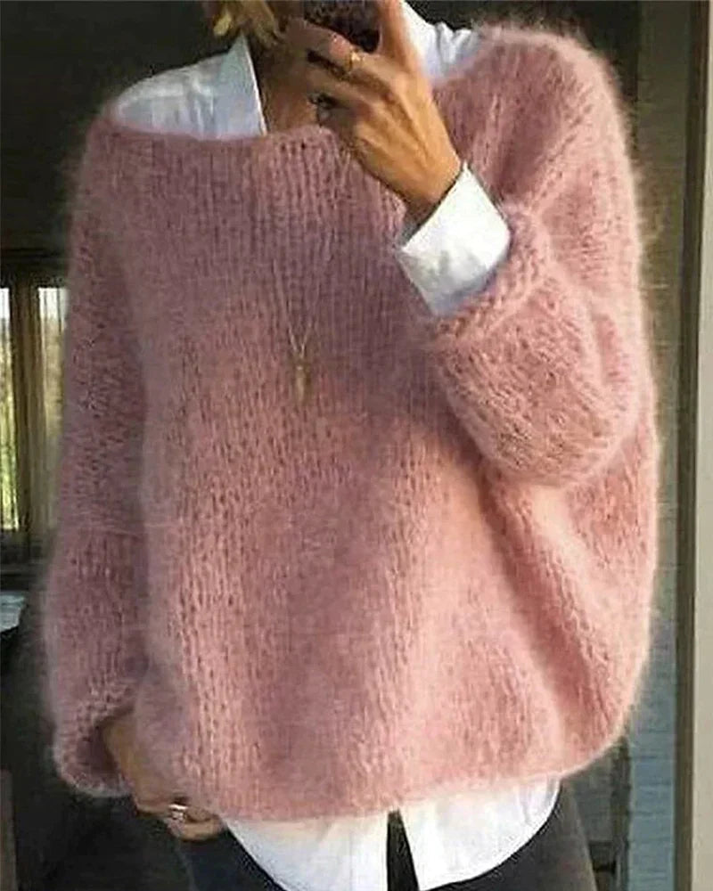 Kerry | Fluffy Boat Neck Sweater