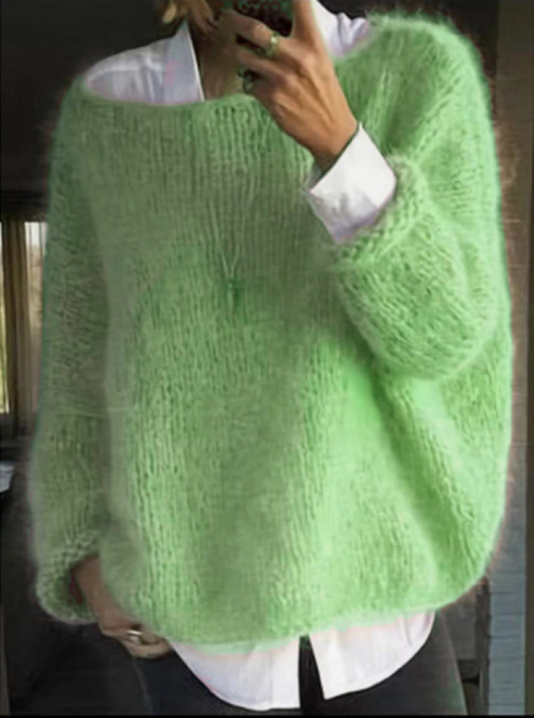 Kerry | Fluffy Boat Neck Sweater